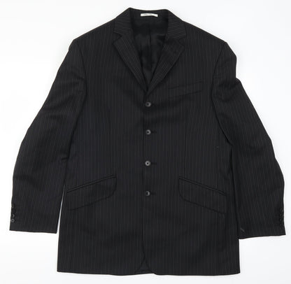 Next Womens Blue Striped  Jacket Suit Jacket Size 4