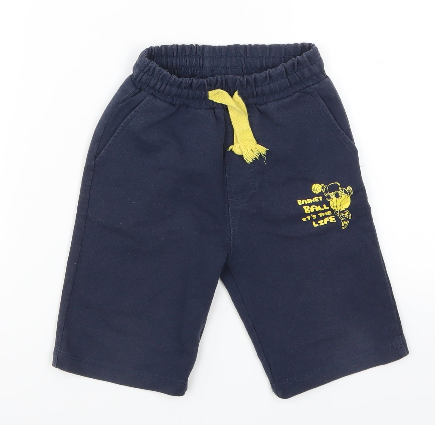 DeFacto Boys Blue   Sweat Shorts Size 4-5 Years - Basketball it's the Life