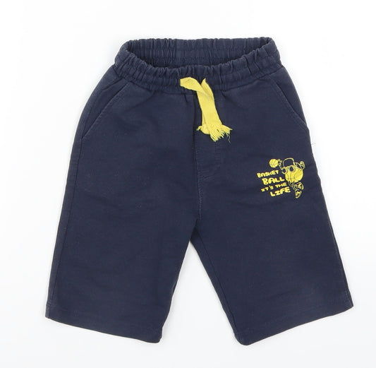 DeFacto Boys Blue   Sweat Shorts Size 4-5 Years - Basketball it's the Life