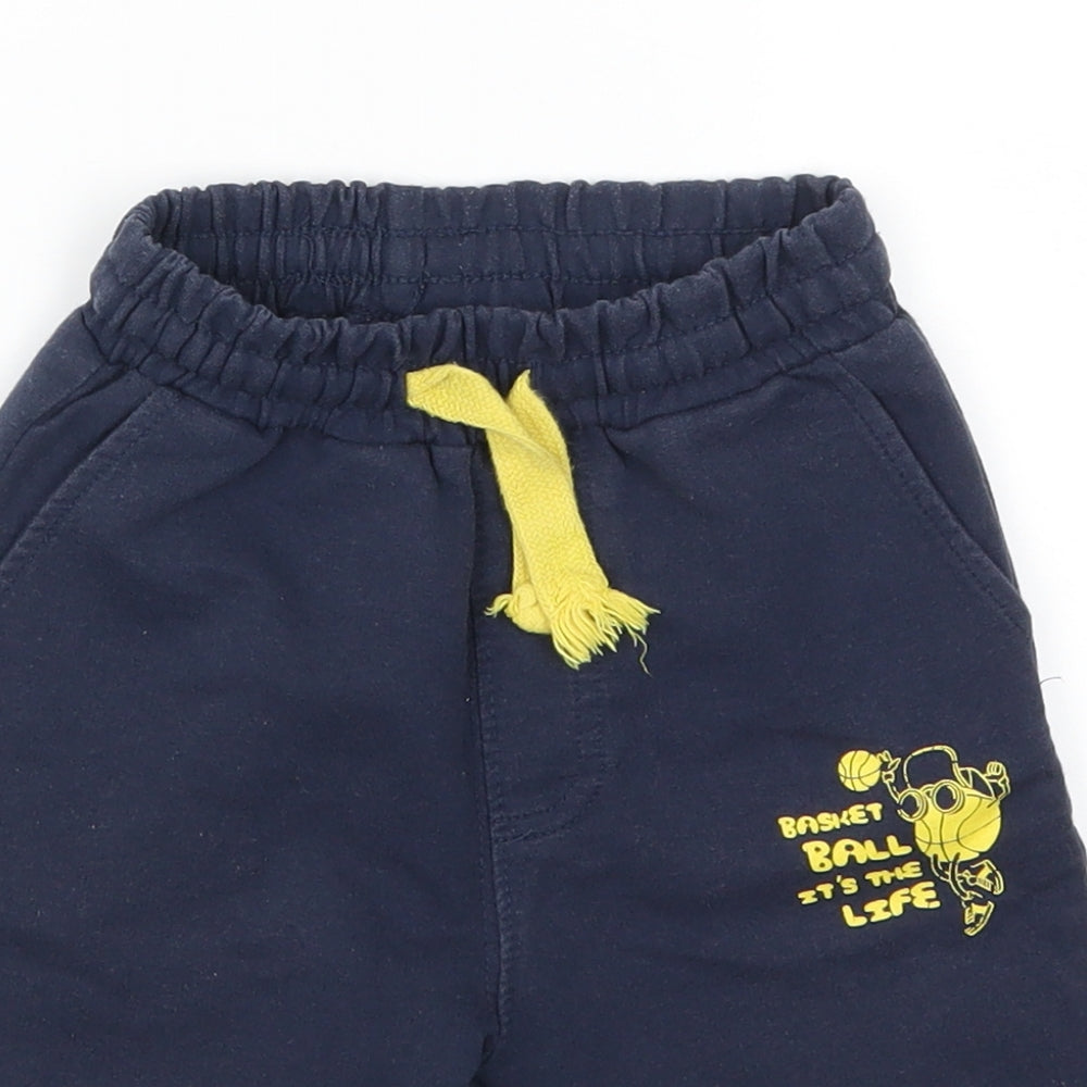 DeFacto Boys Blue   Sweat Shorts Size 4-5 Years - Basketball it's the Life