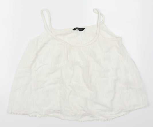 New Look Womens White   Basic Tank Size 6