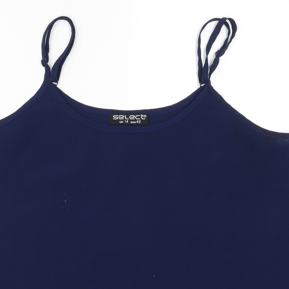 Select Womens Blue   Basic Tank Size 14