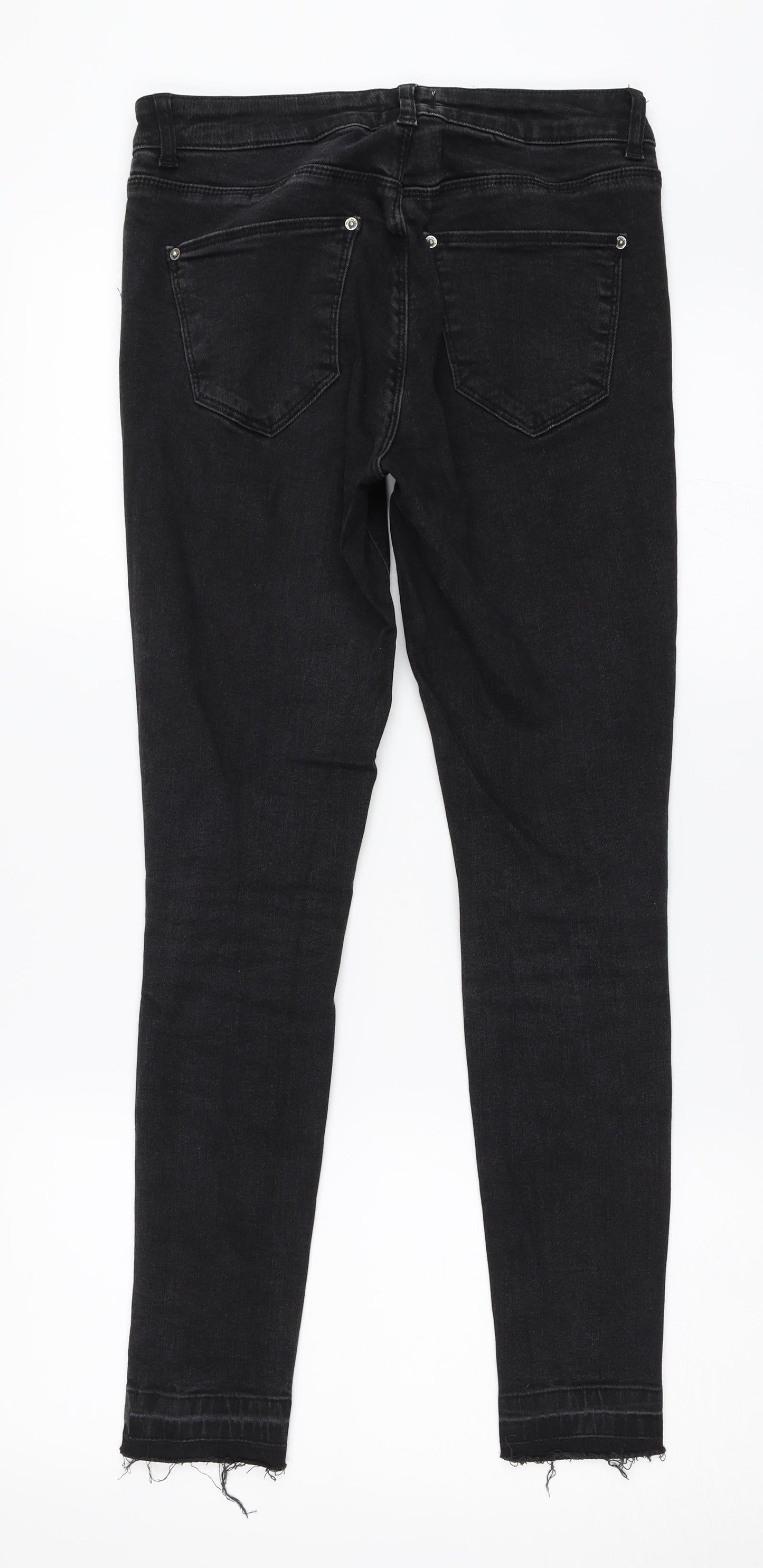 Miss Selfridge Womens Black  Denim Skinny Jeans Size 8 L27 in