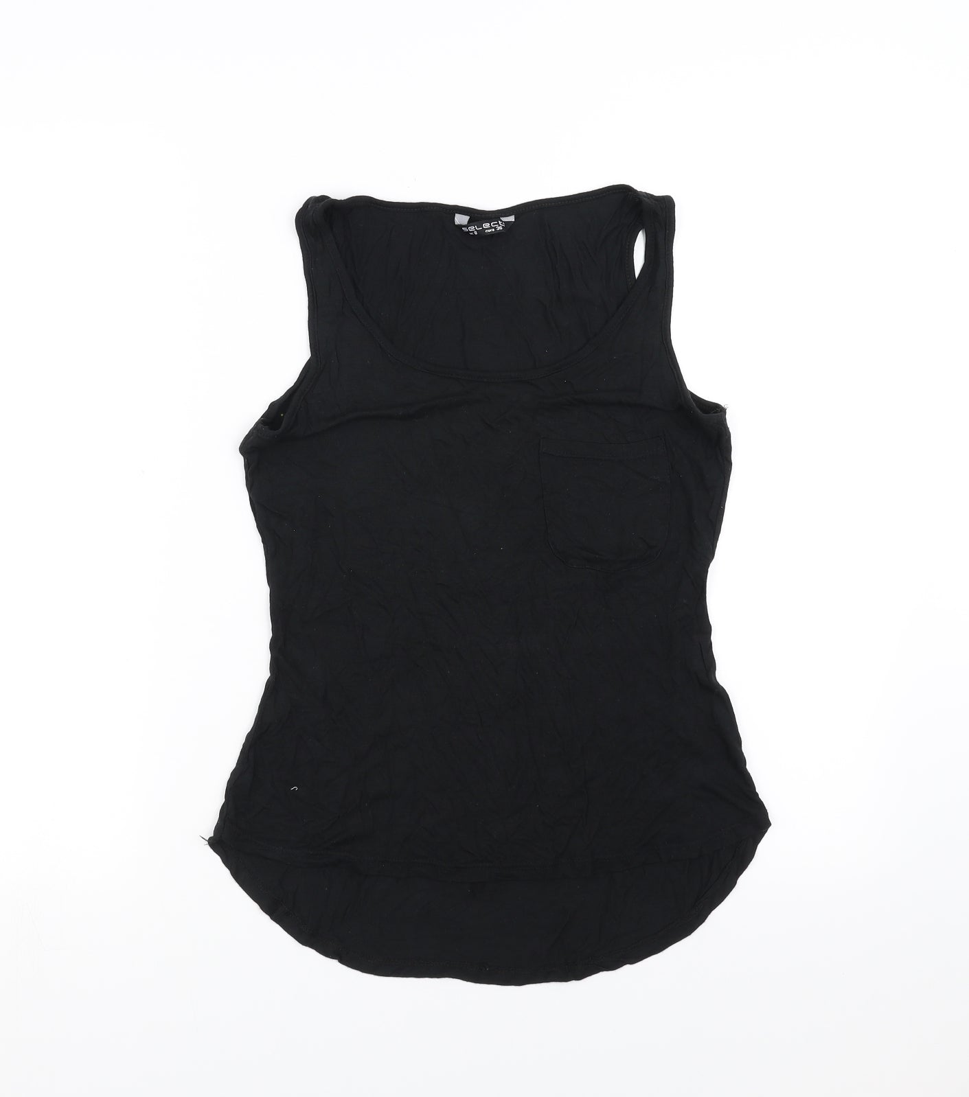 Select Womens Black   Basic Tank Size 8