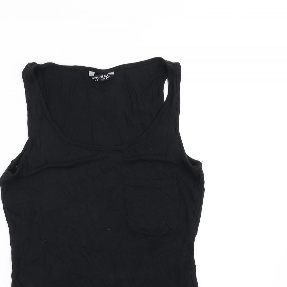 Select Womens Black   Basic Tank Size 8