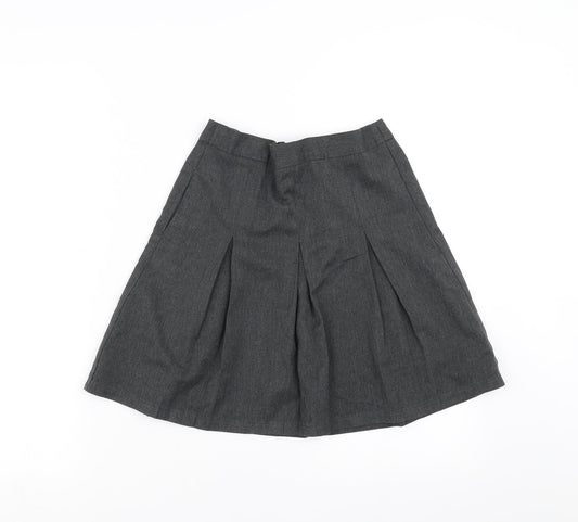 Marks and Spencer Girls Grey   A-Line Skirt Size 8-9 Years