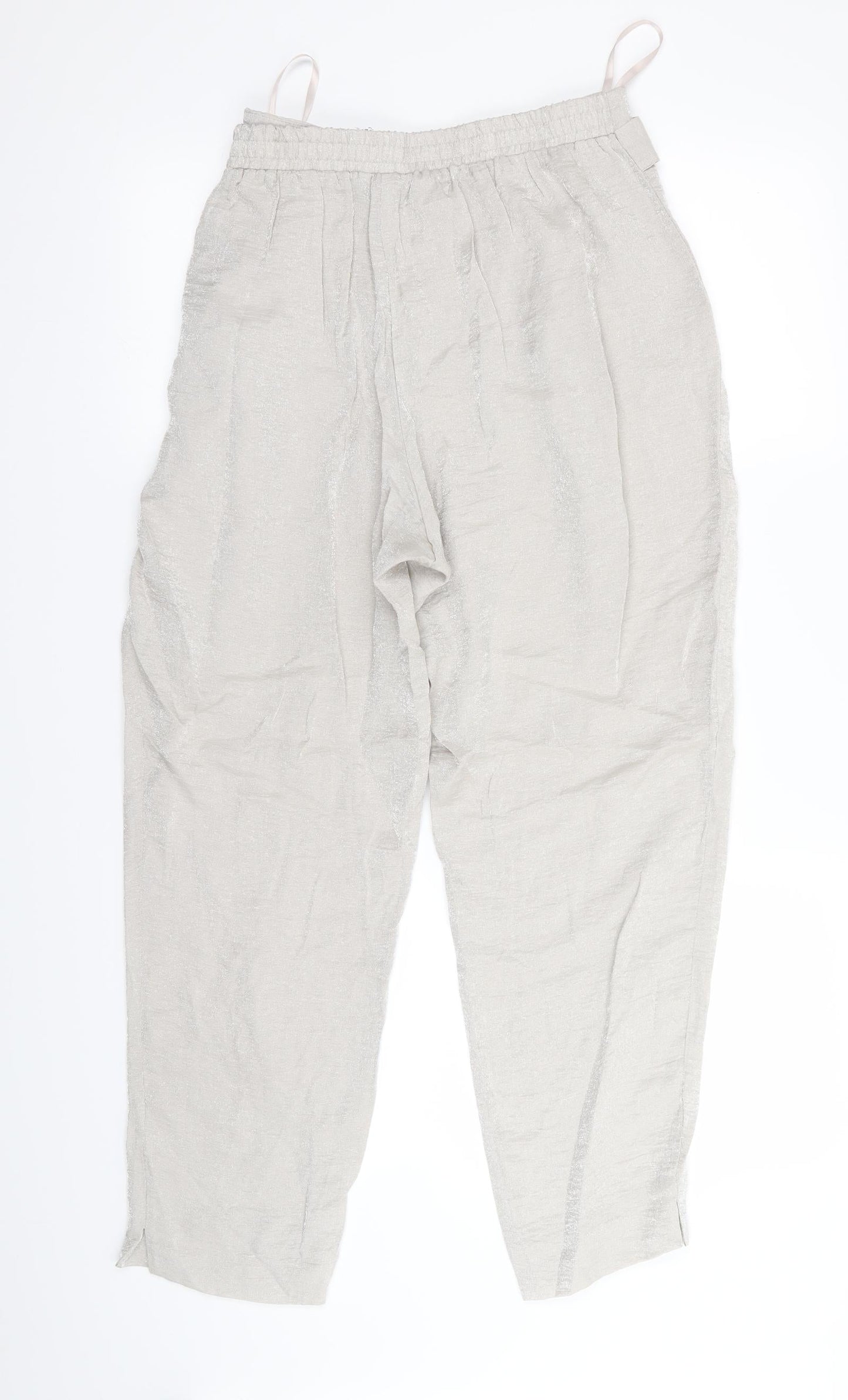 River Island Womens Silver   Trousers  Size 14 L26 in
