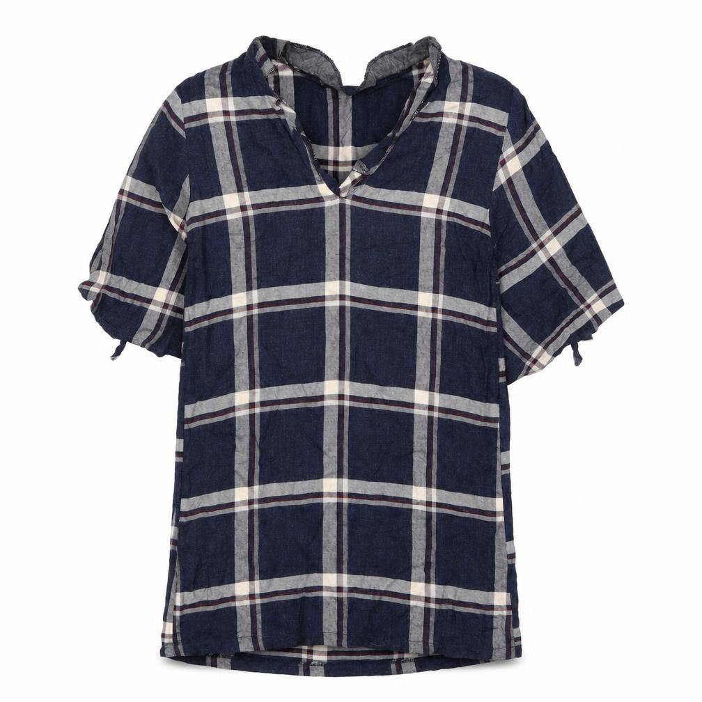 New Look Womens Blue Check  Fit & Flare  Size 10