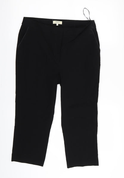 Papaya Womens Black   Trousers  Size 12 L20 in