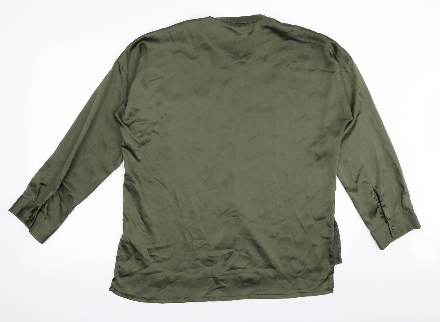 Misspap Womens Green   Basic Button-Up Size 12