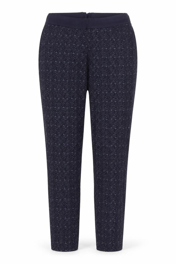 Huaxin Fashion Womens Blue Argyle/Diamond  Trousers  Size L L29 in
