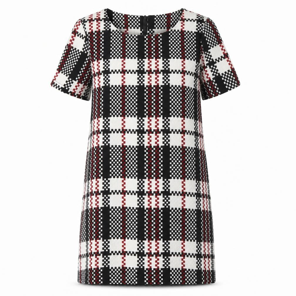 Vera & Lucy Womens Black Check  A-Line  Size M