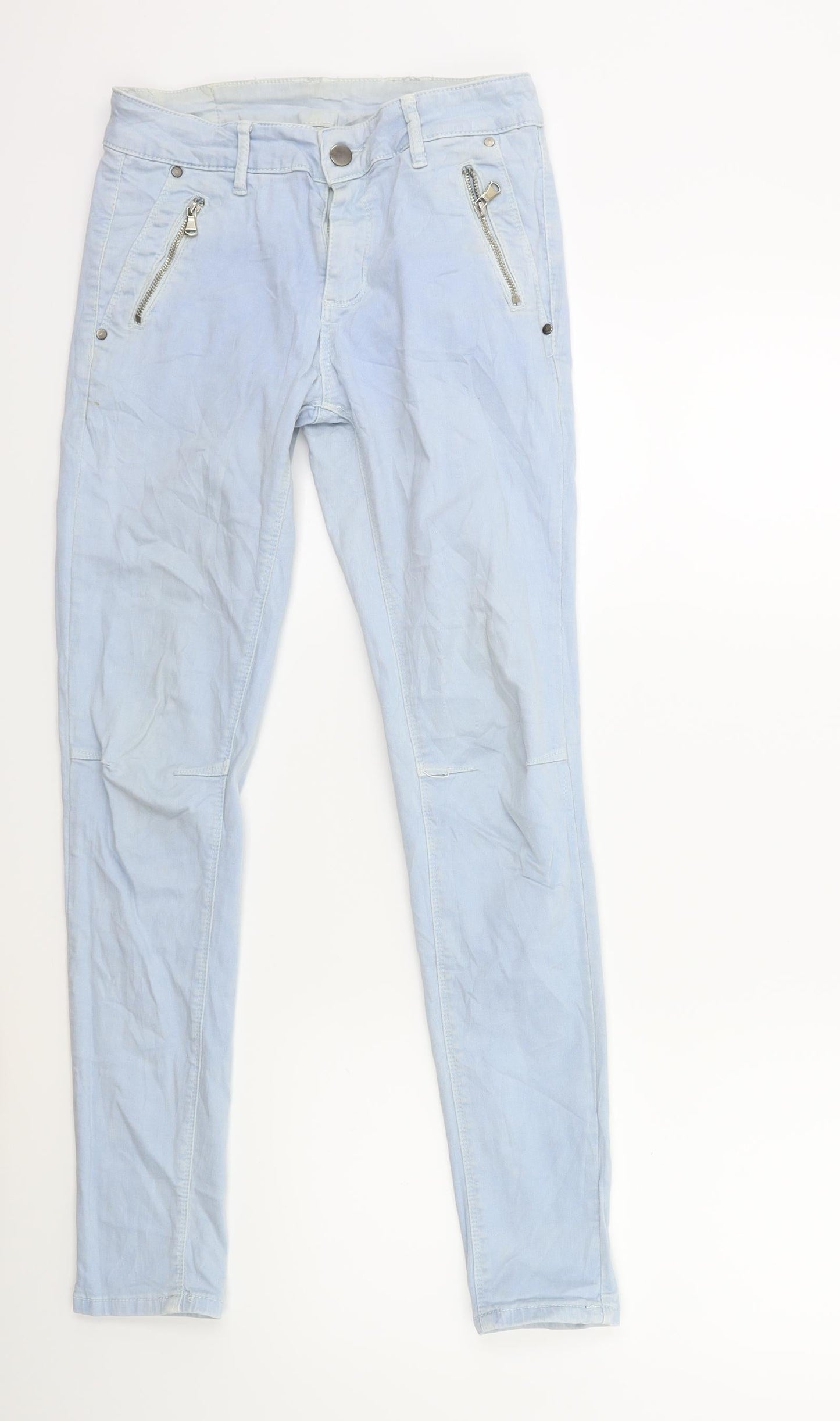 Preworn Womens Blue  Denim Skinny Jeans Size S L27 in