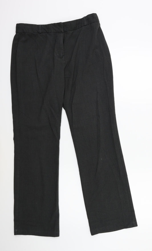 Marks and Spencer Womens Grey   Trousers  Size 12 L29 in