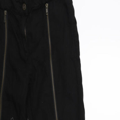 Next Womens Black   Trousers  Size 6 L27 in