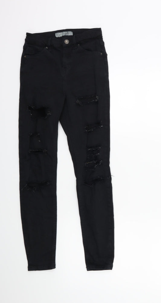Topshop Womens Black  Denim Skinny Jeans Size 26 in L28 in