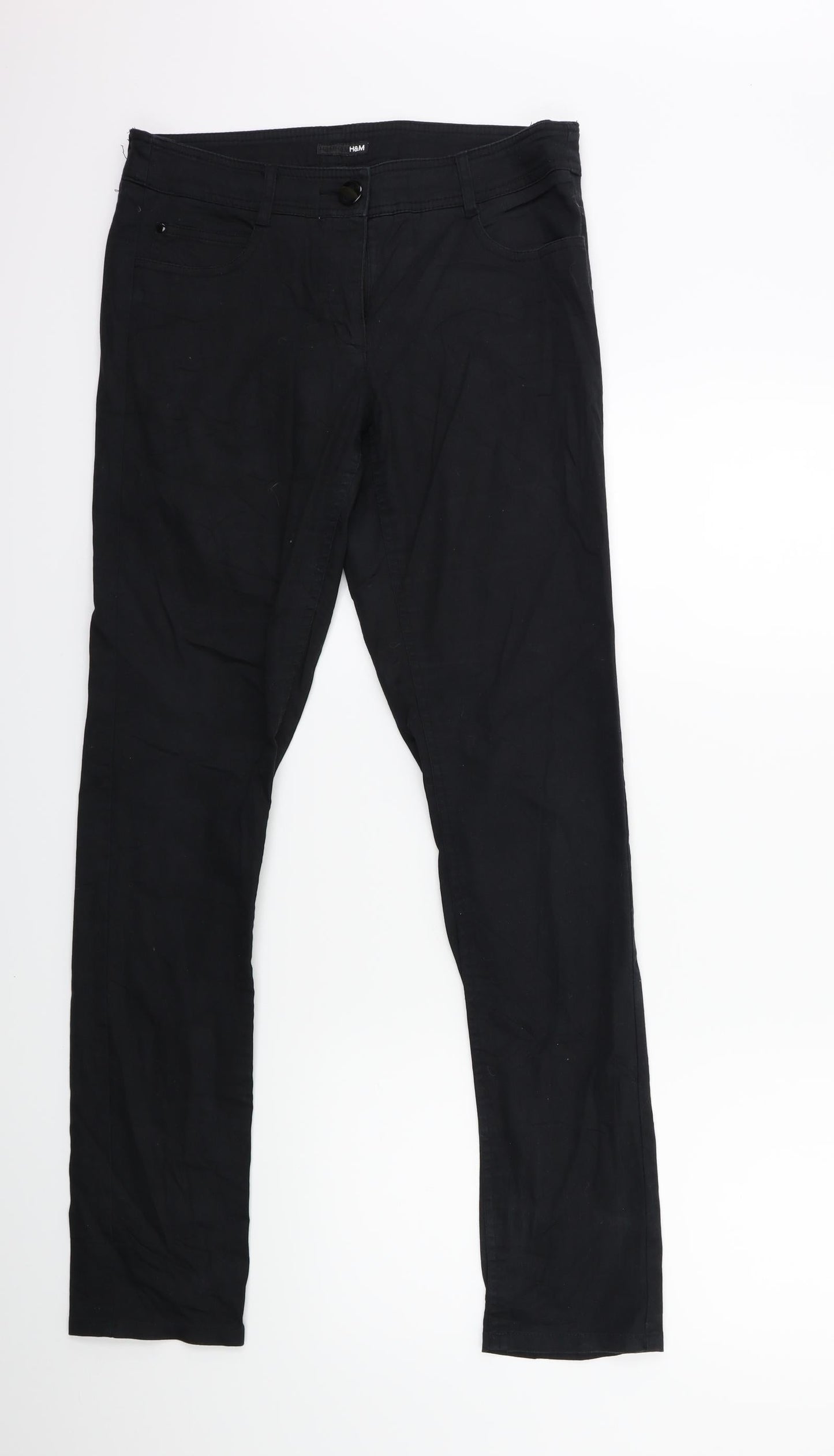H&M Womens Black  Denim Skinny Jeans Size 30 in L30 in