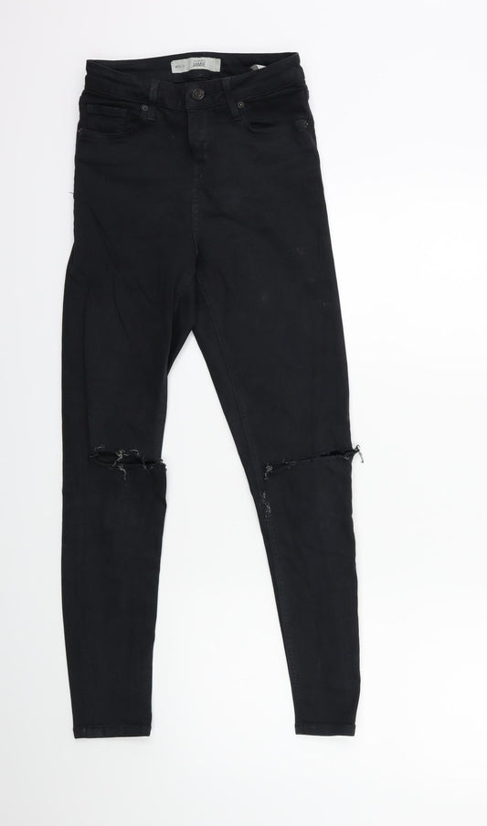 Topshop Womens Black  Denim Skinny Jeans Size 26 in L30 in