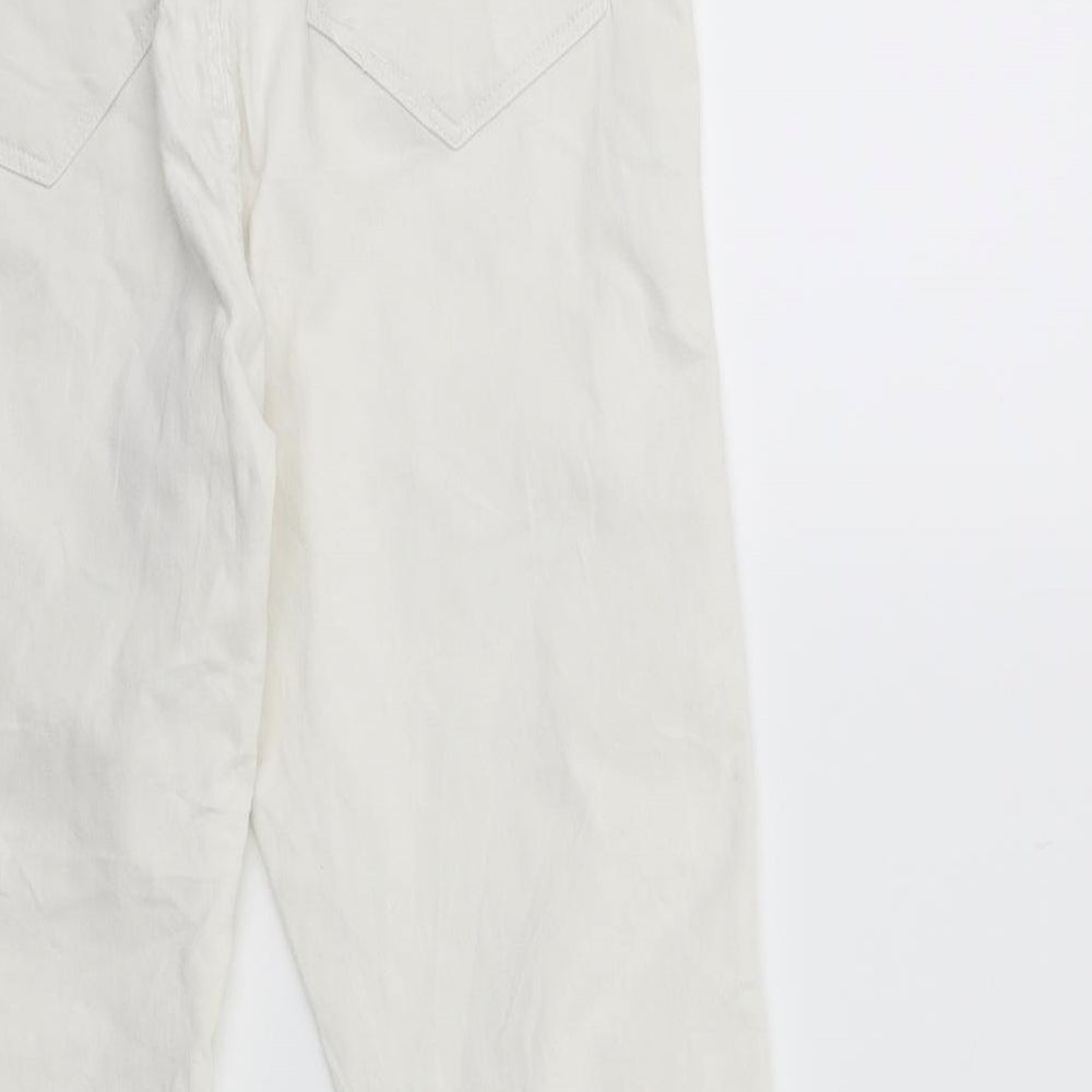 Preworn Womens White  Denim Skinny Jeans Size 30 in L27 in