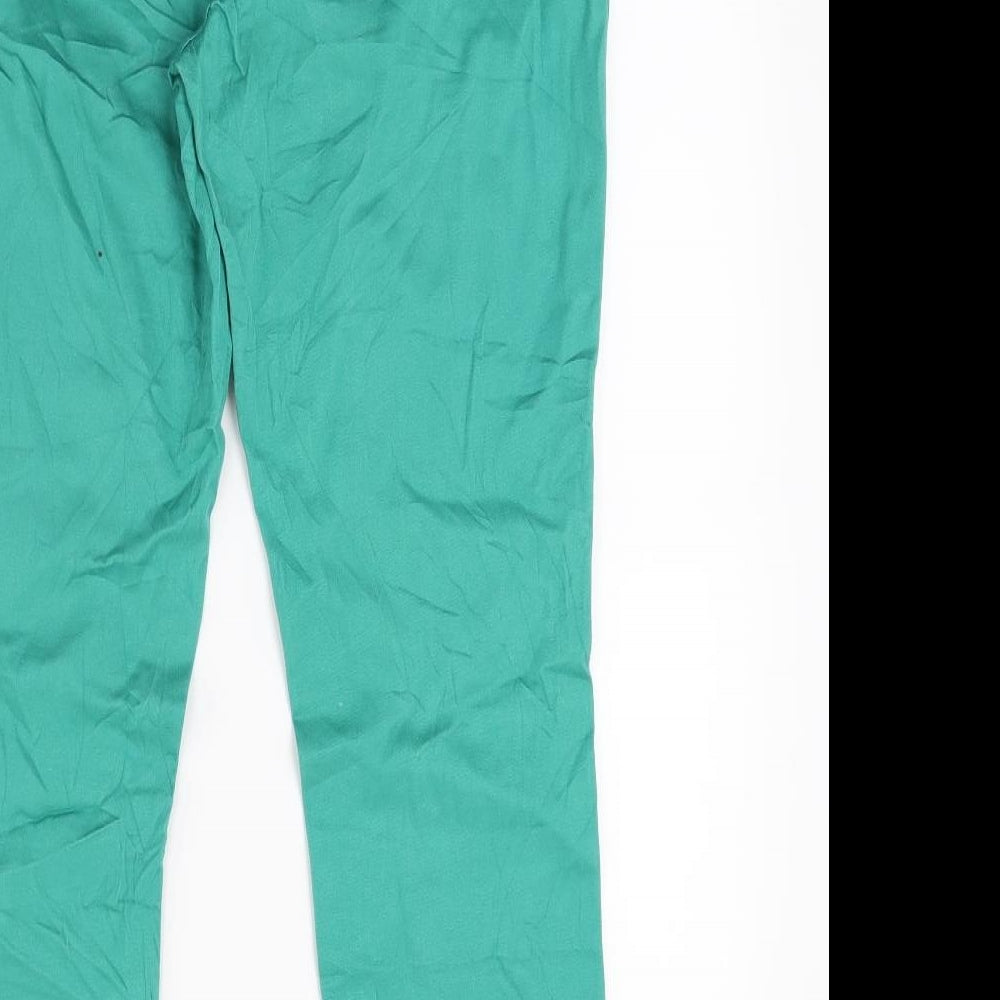 Charles Jogule Womens Green  Denim Capri Jeans Size 8 L23 in