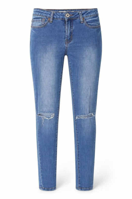 Brave Soul Womens Blue  Denim Skinny Jeans Size 8 L27 in