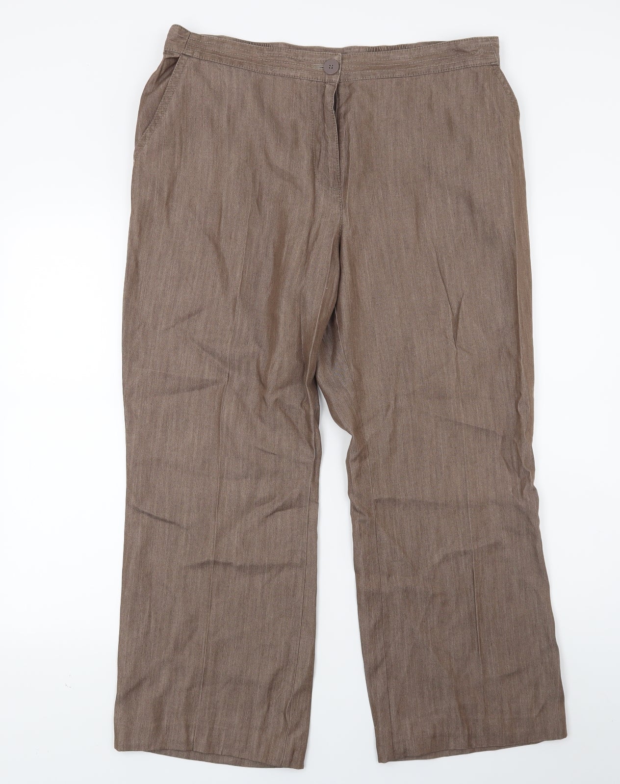 Marks and Spencer Womens Brown   Trousers  Size 14 L23 in