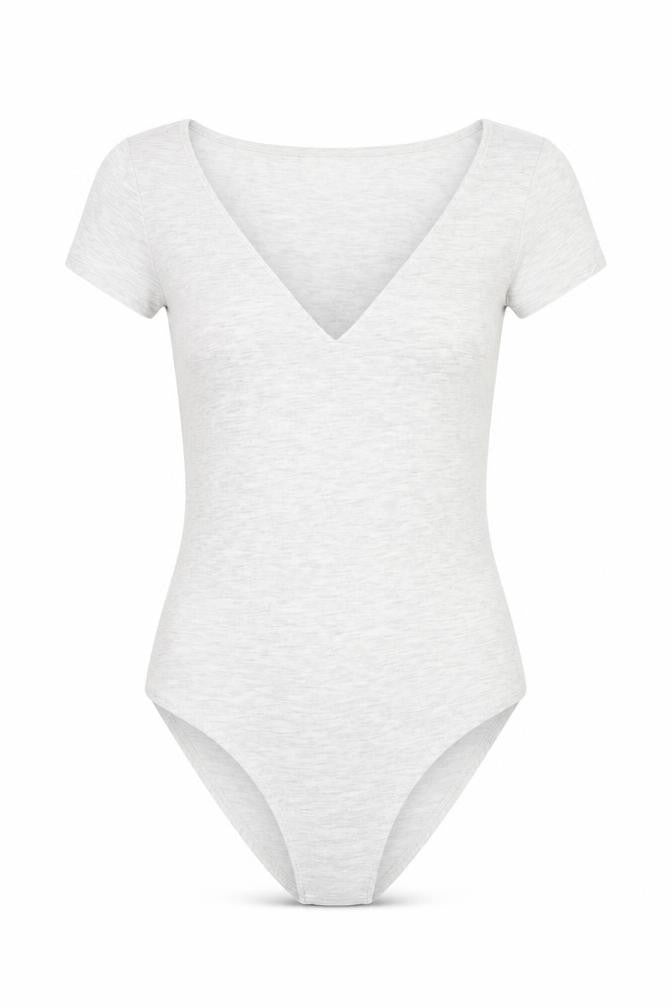 New Look Womens Grey  Jersey Leotard One-Piece Size 8