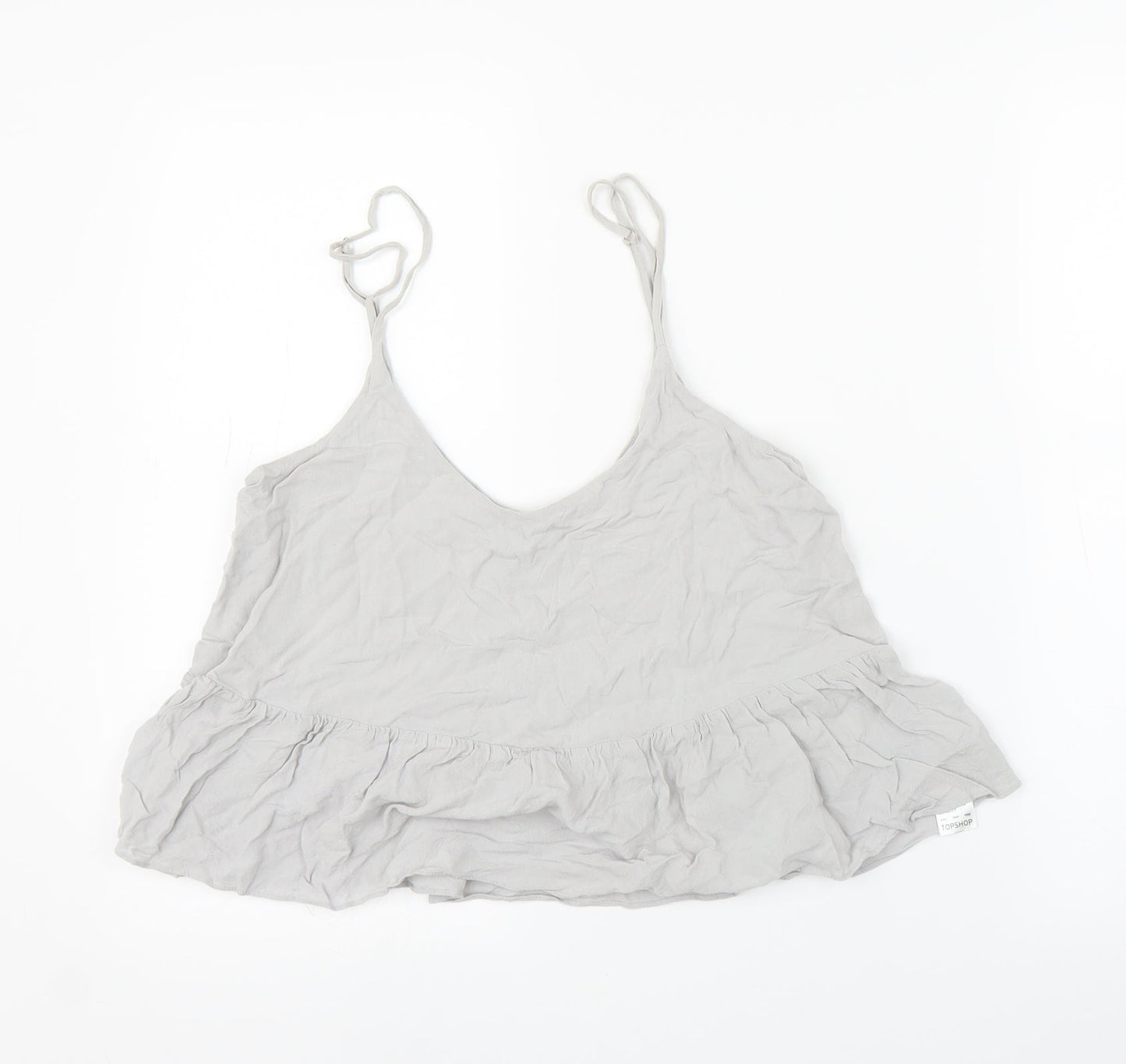 Topshop Womens Grey   Camisole Blouse Size 8