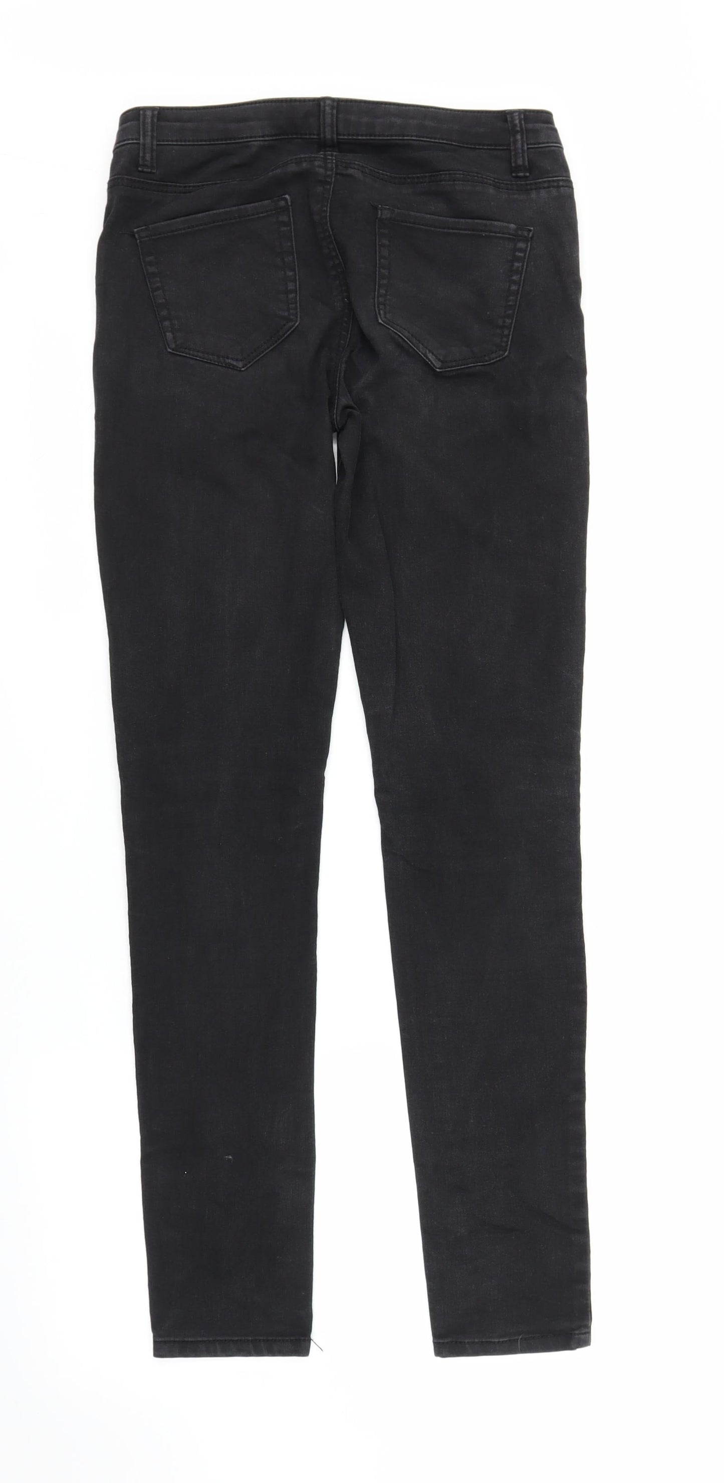 Primark Womens Black  Denim Skinny Jeans Size 8 L28 in
