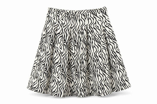 H&M Womens White Animal Print  A-Line Skirt Size 8