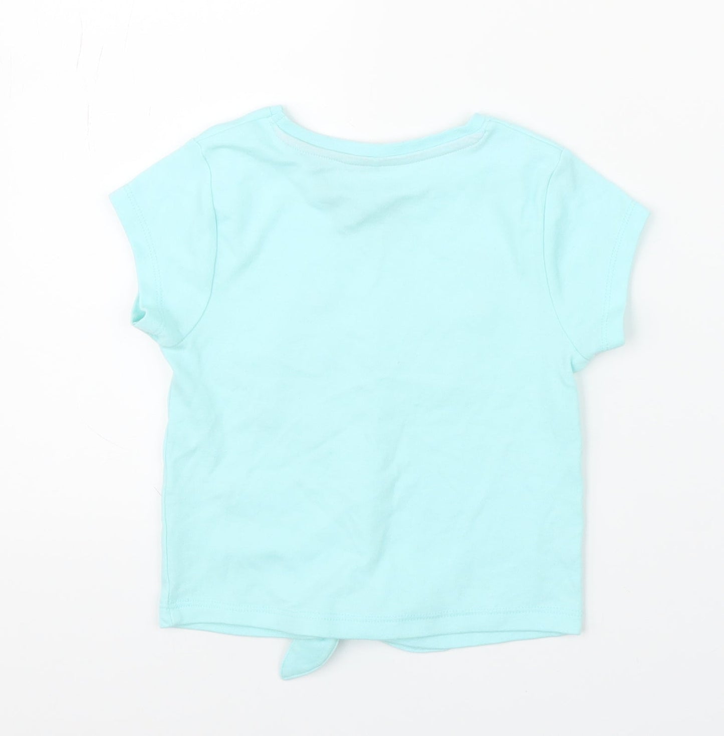 George Girls Blue   Basic T-Shirt Size 5-6 Years