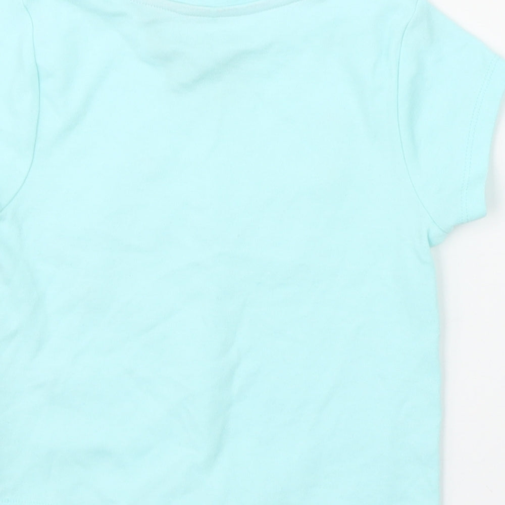 George Girls Blue   Basic T-Shirt Size 5-6 Years