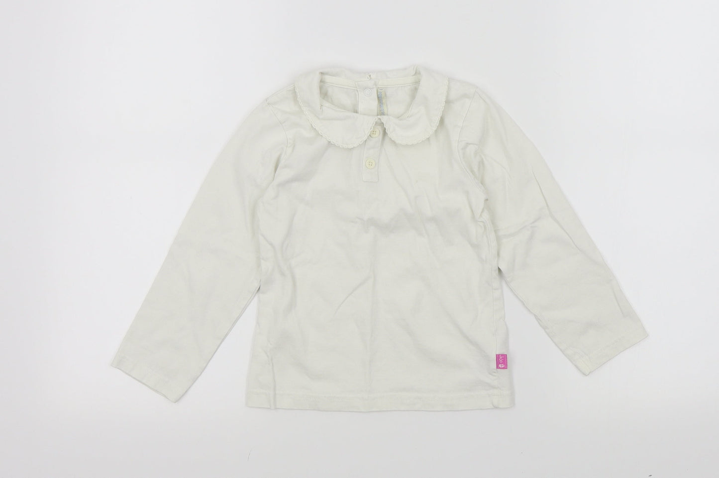 JoJo Maman Bébé Girls White   Basic T-Shirt Size 5 Years