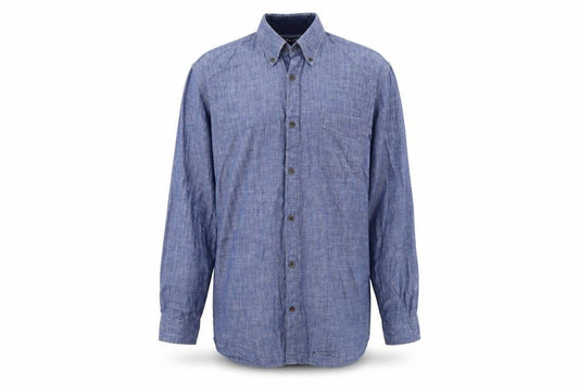j.hampton Mens Blue Colourblock   Button-Up Size S
