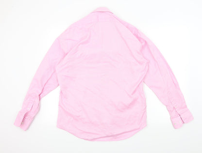 Preloved guthrie & valentine Mens Pink Colourblock   Button-Up Size L - Back
