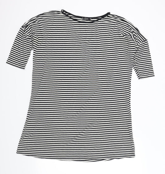 George Womens Black Striped  Top Dress Size 12