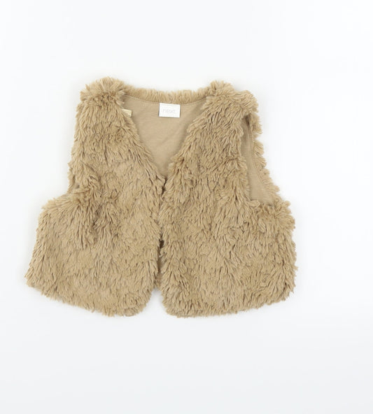 NEXT Girls Beige   Vest Jumper Size 2-3 Years