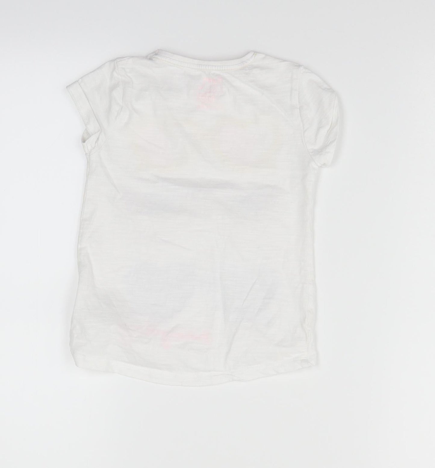 Nutmeg Girls White   Basic T-Shirt Size 4-5 Years