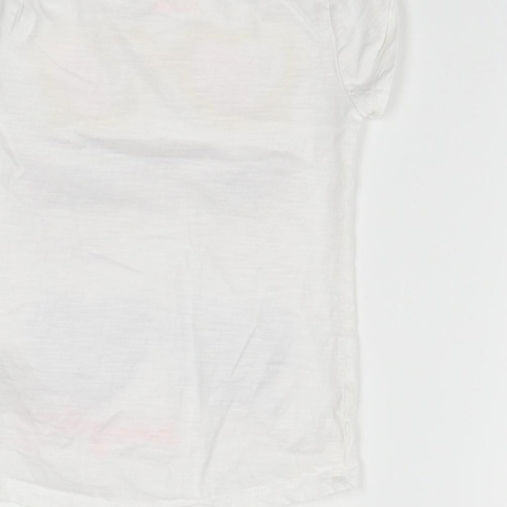 Nutmeg Girls White   Basic T-Shirt Size 4-5 Years