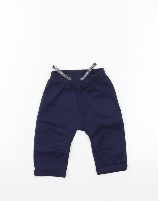 George Boys Blue   Cargo Trousers Size 3-6 Months