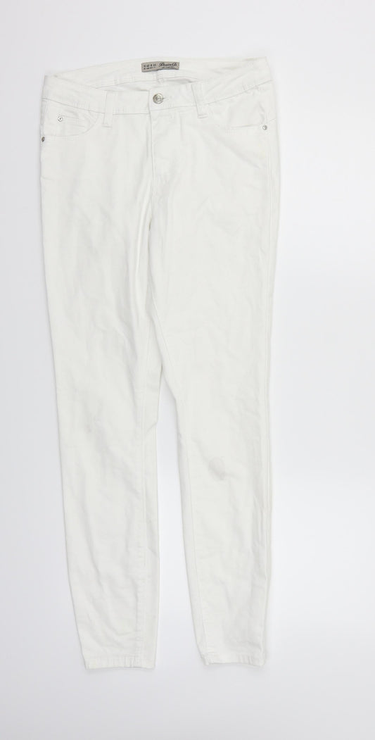 deniem & co Womens White   Straight Jeans Size 12 L29 in
