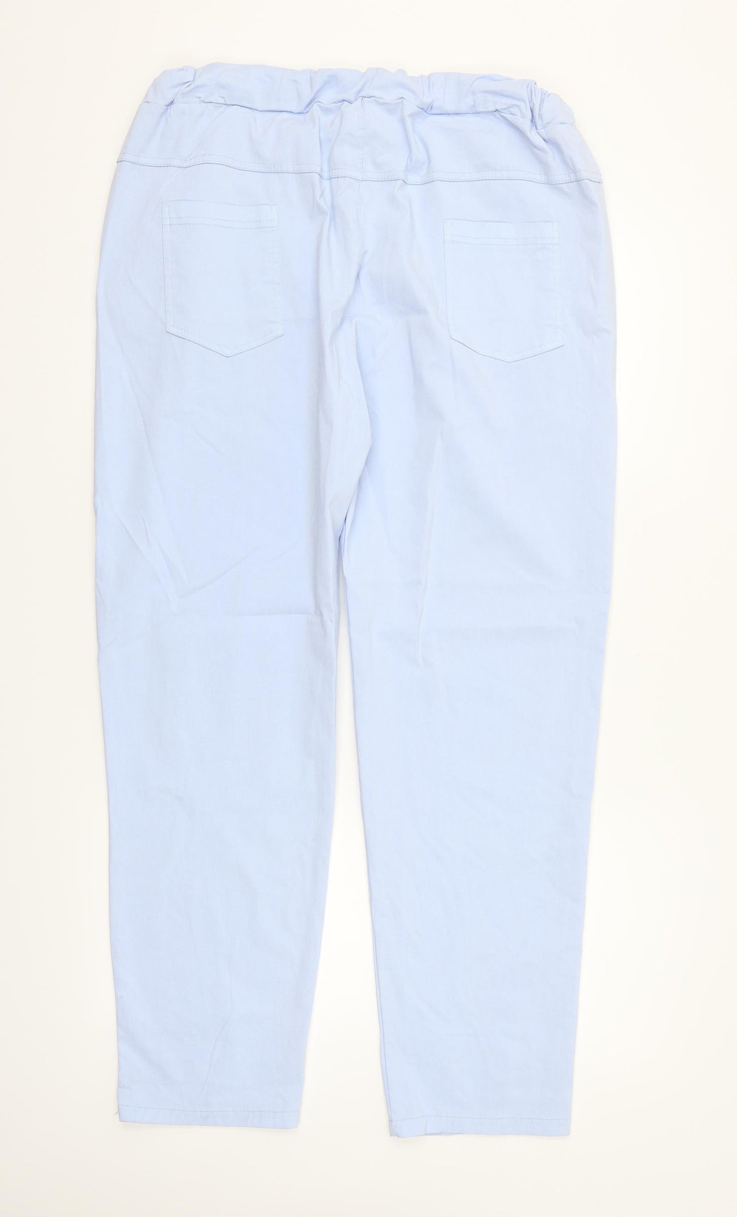 Preworn Womens Blue   Trousers  Size 32 in L30 in - Elastic Waist Band