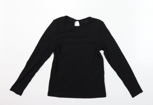 Nutmeg Girls Black   Pullover Jumper Size 10-11 Years