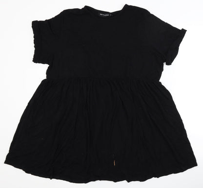 Preloved PRETTYLITTLETHING Womens Black   Fit & Flare  Size 10 - Front