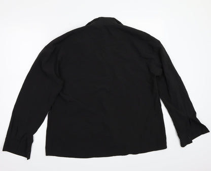 Boohoo Womens Black   Basic Button-Up Size 14