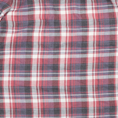 Preloved New Look Womens Pink Plaid  Basic Blouse Size 10 - Label