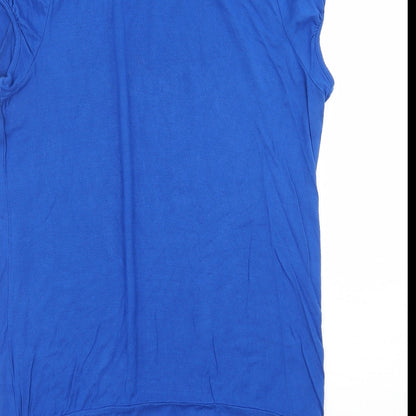 Preloved St Bernard Womens Blue  Jersey Basic T-Shirt Size 14 - Label