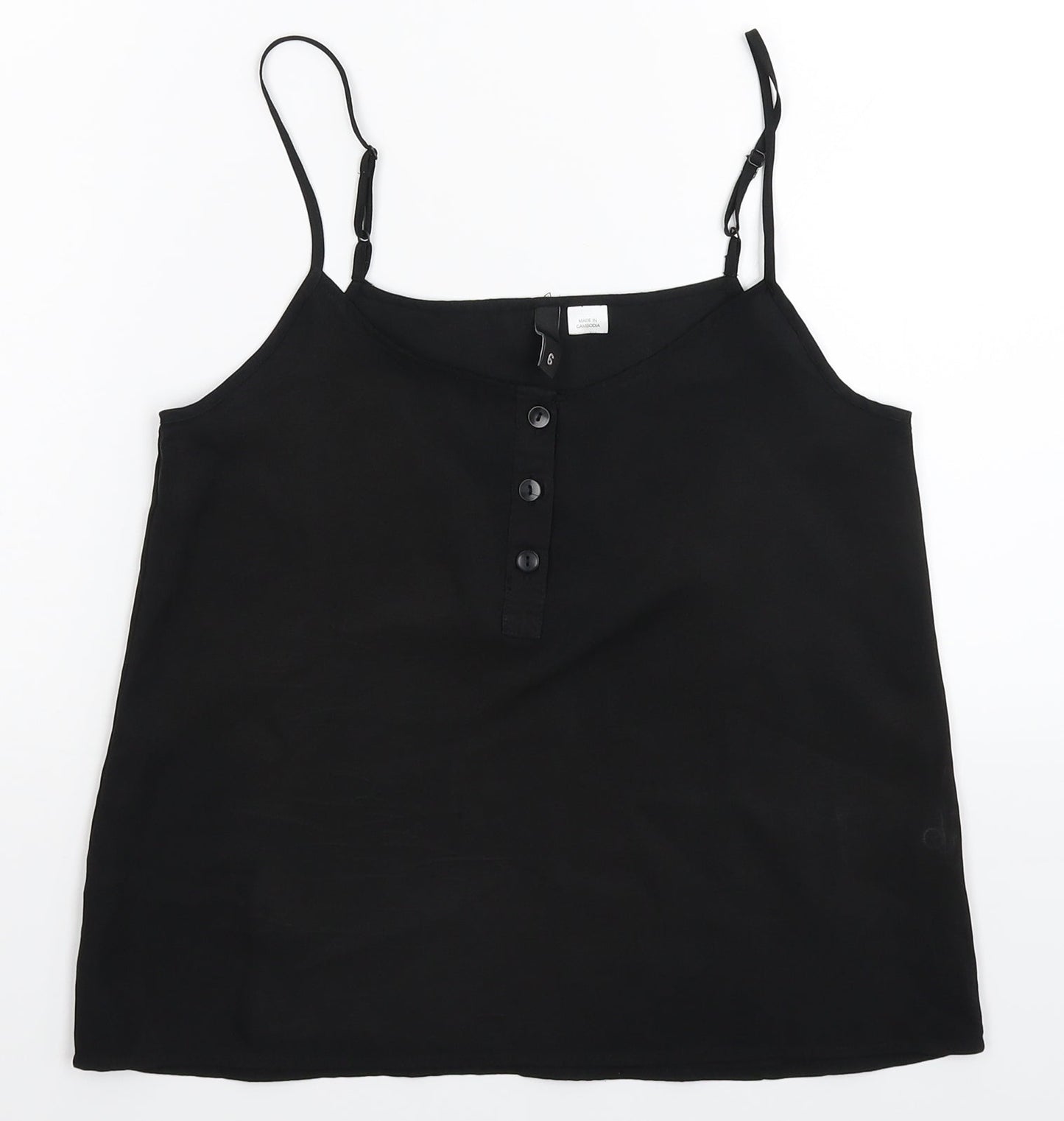 Divided Womens Black   Basic Tank Size 6