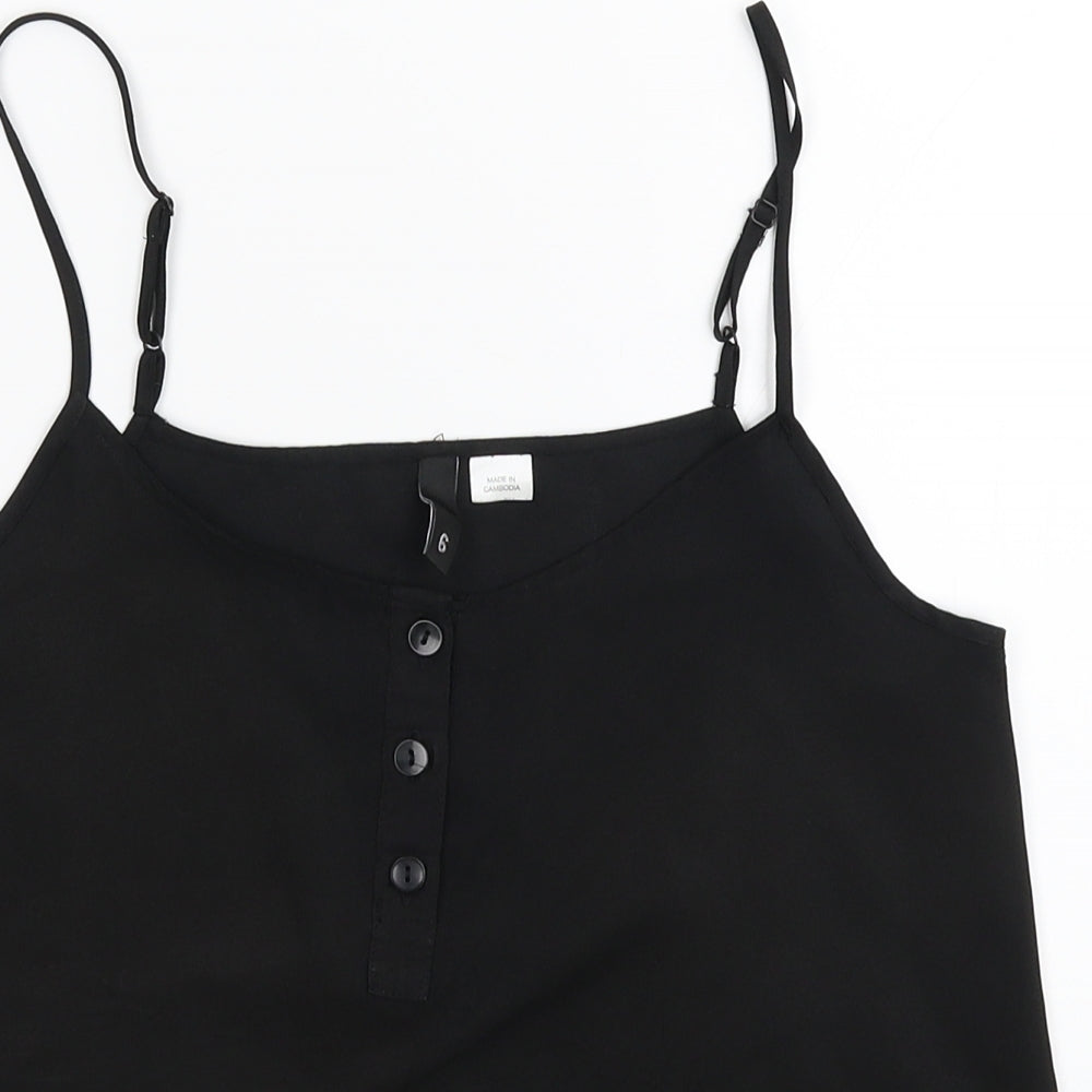 Divided Womens Black   Basic Tank Size 6