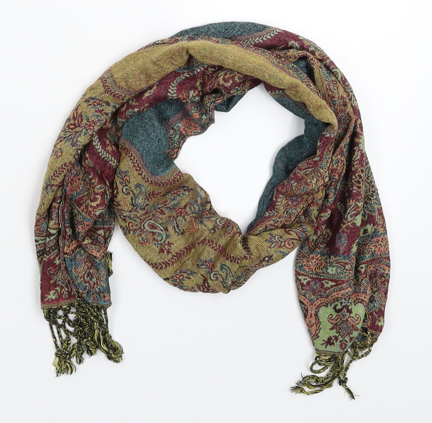 Apsara Womens Multicoloured Geometric Knit  Scarf